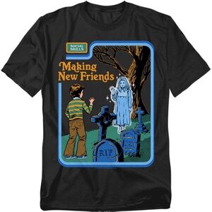 Steven Rhodes Making New Friends Black TShirt From Social Skills Series Size M